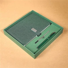 革のノートとペンセット